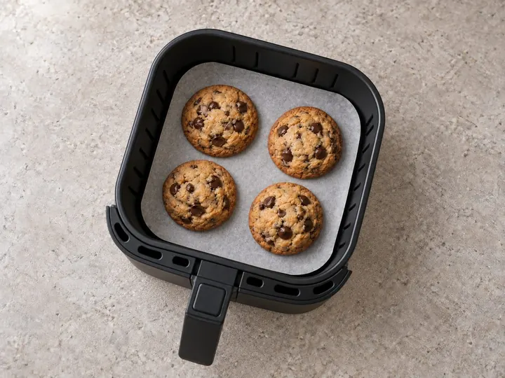 Step 9: Let the cookies cool in the basket so they set.