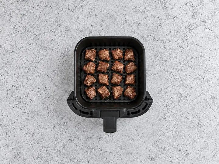 Step 5: Air fry the steak bites.